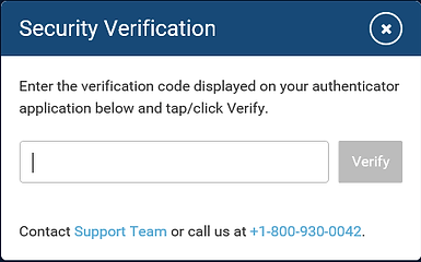 Six digit enter code