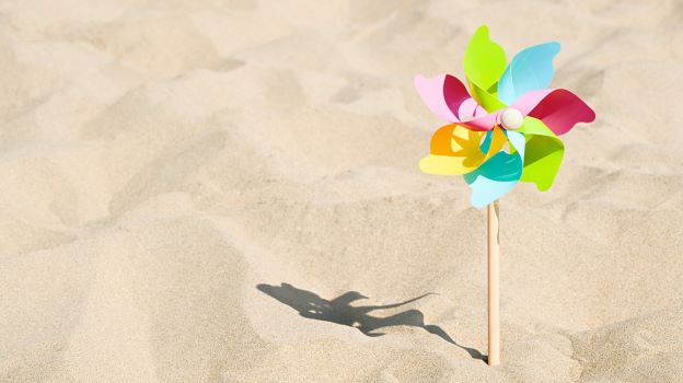 Colorful paper windmill