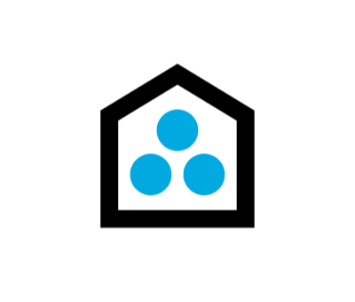 House icon with three blue circles