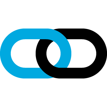 A blue and black chain link intertwined to show a connected experience